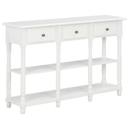 Mesa consola 110x30x76 cm derivados de madeira branco