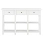 Mesa consola 110x30x76 cm derivados de madeira branco