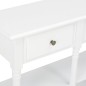 Mesa consola 110x30x76 cm derivados de madeira branco