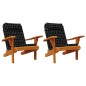 Almofadões cadeira adirondack 2 pcs tecido oxford xadrez preto