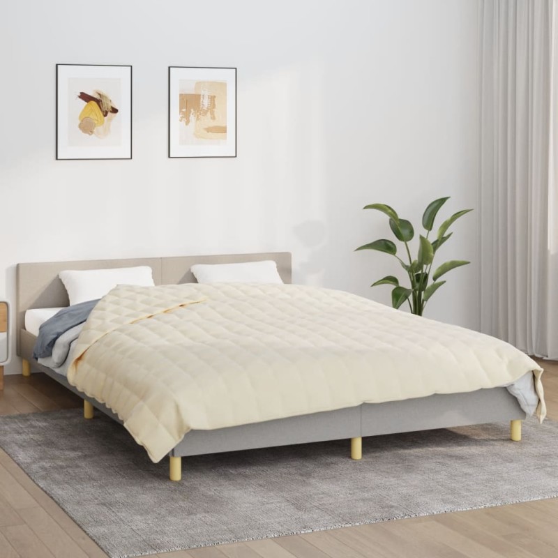 Manta pesada 15 kg 220x240 cm tecido creme-claro-Cobertores-Home Retail