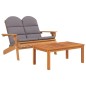 5 pcs conjunto lounge jardim Adirondack madeira acácia maciça