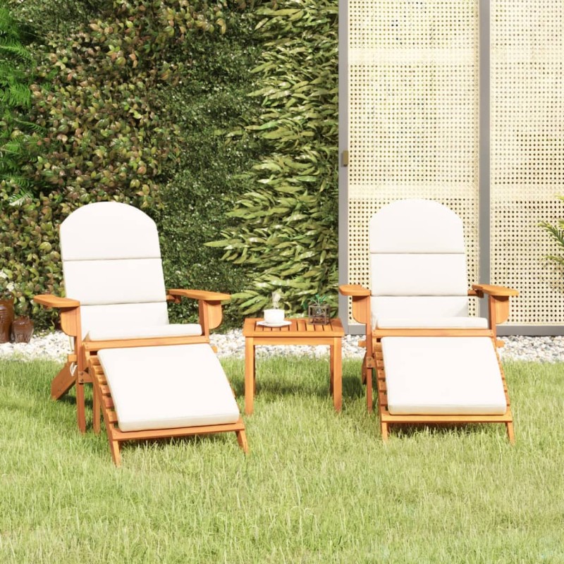 3 pcs conjunto lounge de jardim Adirondack acácia maciça-Conjuntos de jardim-Home Retail