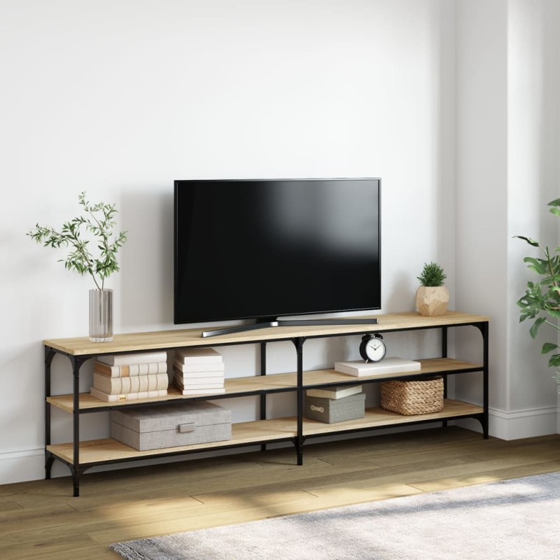 Móvel p/ TV 180x30x50cm derivados madeira/metal carvalho sonoma-Móveis de TV-Home Retail