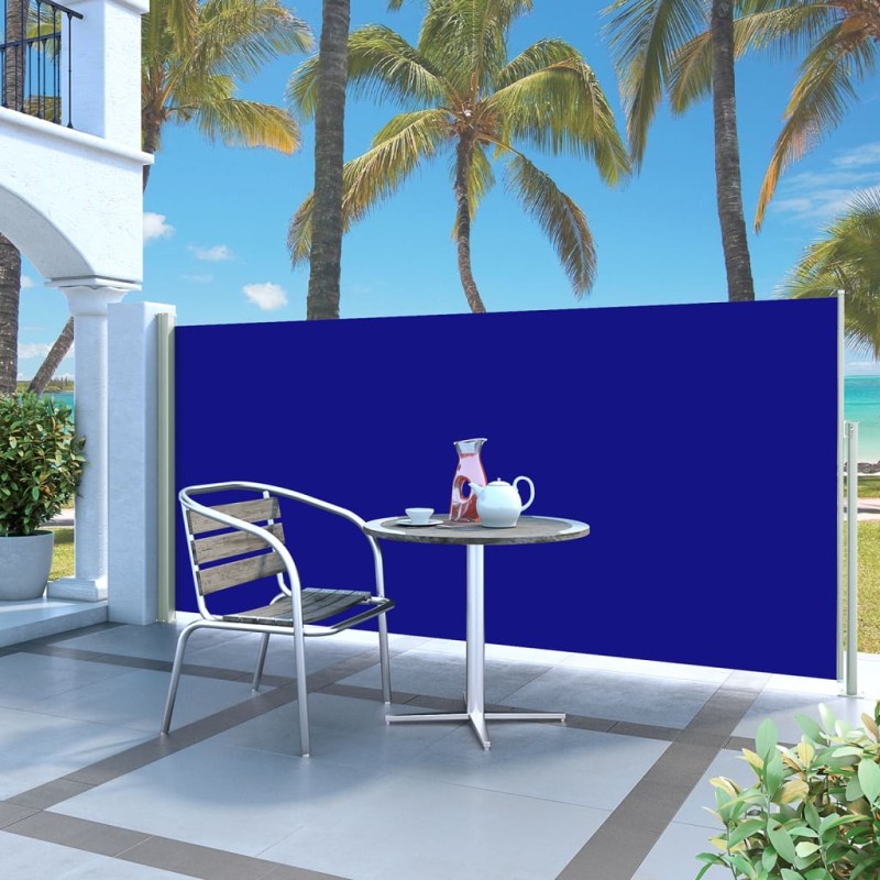 Toldo lateral retrátil 140x300 cm azul-Guarda-sóis e telas de varanda-Home Retail