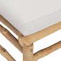 9 pcs conj. lounge de jardim bambu c/ almofadões cinzento-claro