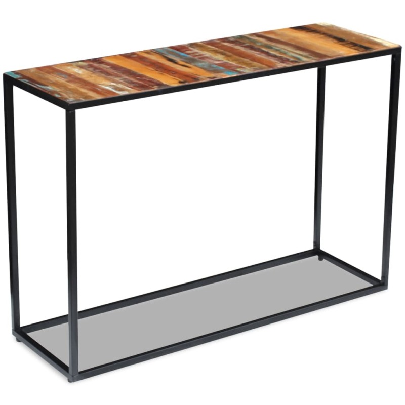 Mesa consola 110x35x76 cm madeira reciclada maciça-Mesas de apoio-Home Retail