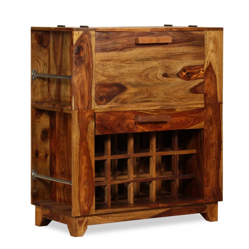 Armário de bar madeira sheesham maciça 85x40x95 cm-Armários para vinhos e licores-Home Retail