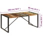 Mesa de jantar 180x90x75 cm madeira recuperada maciça