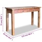 Mesa consola madeira reciclada maciça 123x42x75 cm