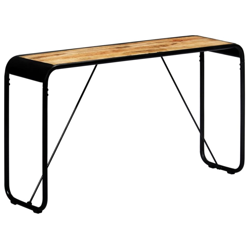 Mesa consola 140x35x76 cm madeira de mangueira maciça áspera-Mesas de apoio-Home Retail