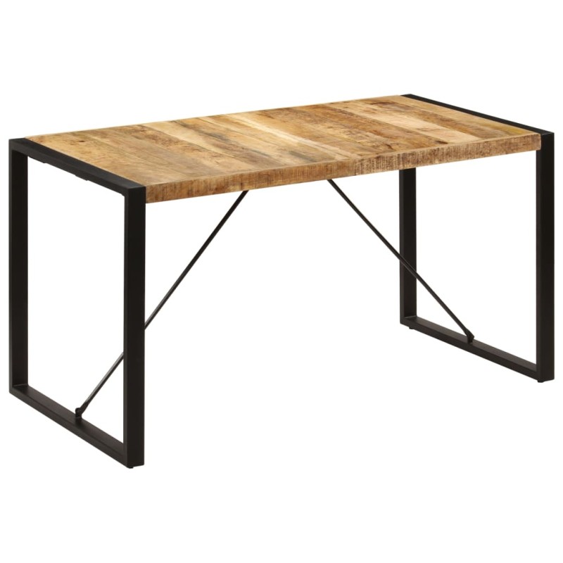 Mesa de jantar 140x70x75 cm madeira de mangueira maciça-Mesas de cozinha e de sala de jantar-Home Retail