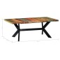 Mesa de jantar 200x100x75 cm madeira recuperada maciça