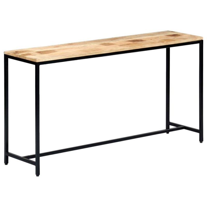 Mesa consola 140x35x76 cm madeira de mangueira maciça áspera-Mesas de apoio-Home Retail