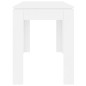 Mesa de jantar 120x60x76 cm contraplacado branco