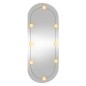 Espelho de parede oval com luzes LED 45x100 cm vidro