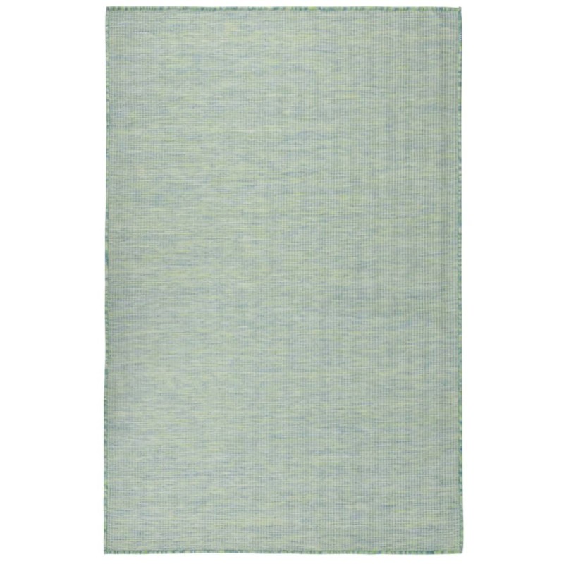 Tapete de tecido plano para exterior 100x200 cm turquesa-Tapetes-Home Retail