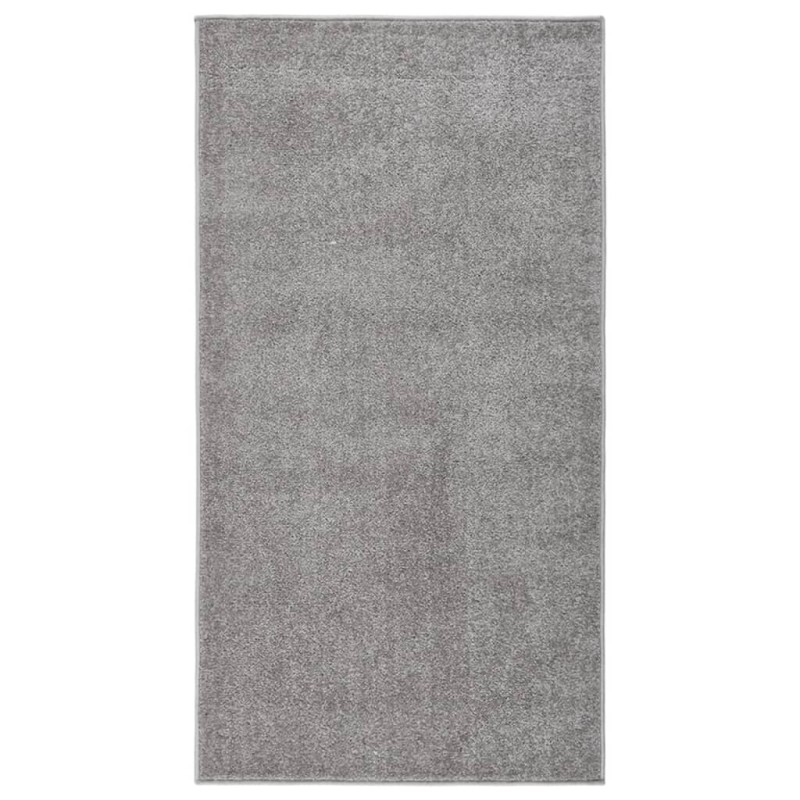 Tapete de pelo curto 80x150 cm cinzento-Tapetes-Home Retail