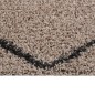 Tapete shaggy de pelo alto 160x230 cm bege/antracite