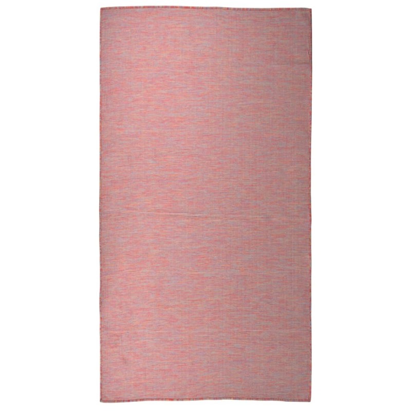 Tapete de tecido plano para exterior 80x150 cm vermelho-Tapetes-Home Retail