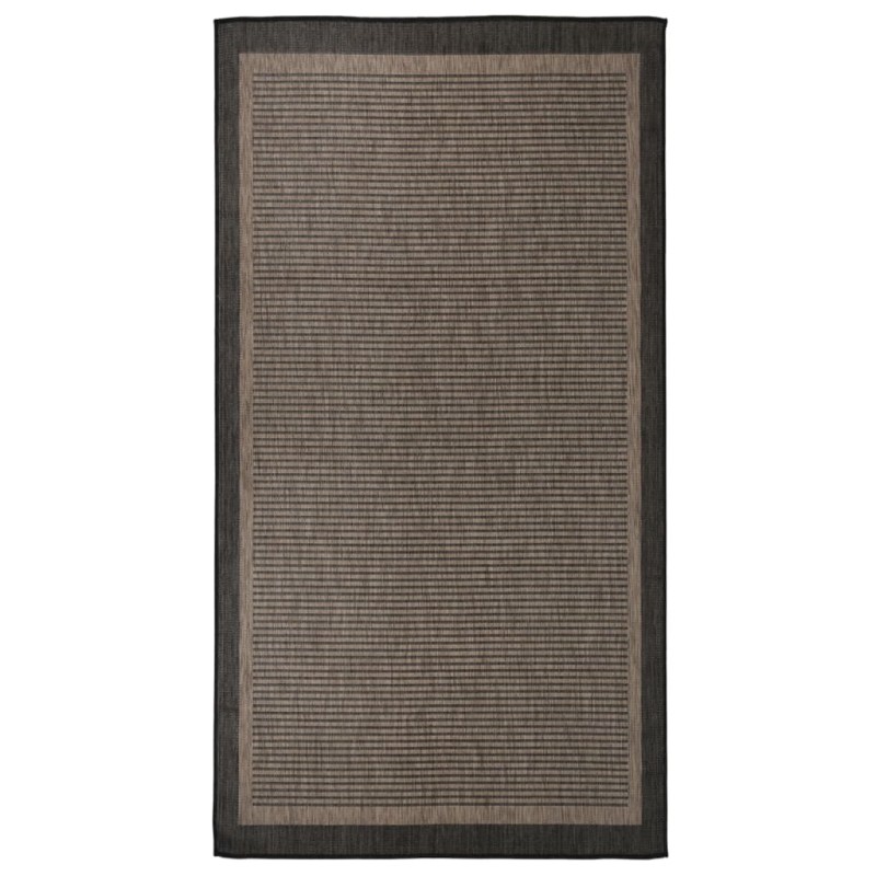 Tapete de tecido plano para exterior 80x150 cm castanho-escuro-Tapetes-Home Retail