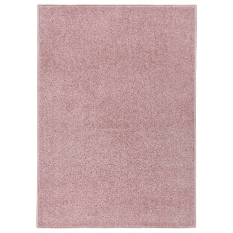 Tapete de pelo curto 140x200 cm rosa-Tapetes-Home Retail