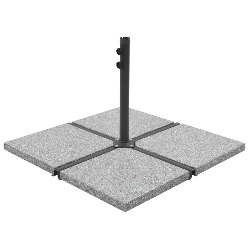 Base em granito para guarda-sol 25 kg quadrado cinzento-Suportes para guarda-sóis-Home Retail