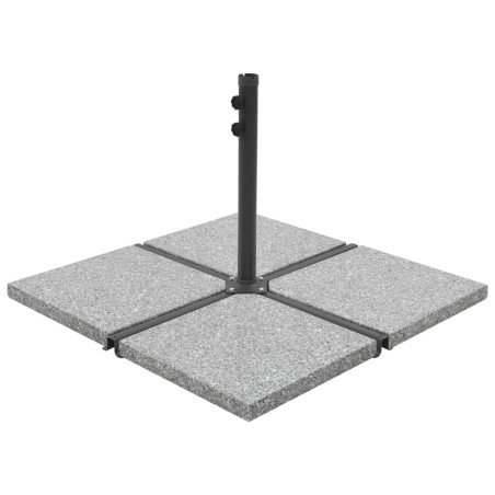 Base em granito para guarda-sol 25 kg quadrado cinzento