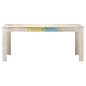 Mesa de jantar 180x90x76 cm madeira de mangueira maciça branco