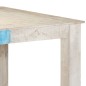 Mesa de jantar 180x90x76 cm madeira de mangueira maciça branco