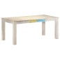 Mesa de jantar 180x90x76 cm madeira de mangueira maciça branco