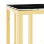 Mesa consola 70x30x70 cm aço inoxidável e vidro dourado