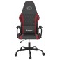 Cadeira gaming couro artificial preto e vermelho tinto