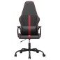 Cadeira gaming couro artificial preto e vermelho tinto