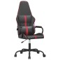 Cadeira gaming couro artificial preto e vermelho tinto