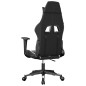 Cadeira gaming couro artificial preto e branco