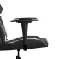 Cadeira gaming couro artificial preto e branco