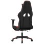 Cadeira gaming c/ apoio pés couro artificial preto e vermelho