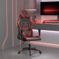 Cadeira gaming couro artificial preto e vermelho