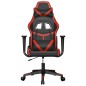 Cadeira gaming couro artificial preto e vermelho