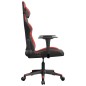 Cadeira gaming couro artificial preto e vermelho