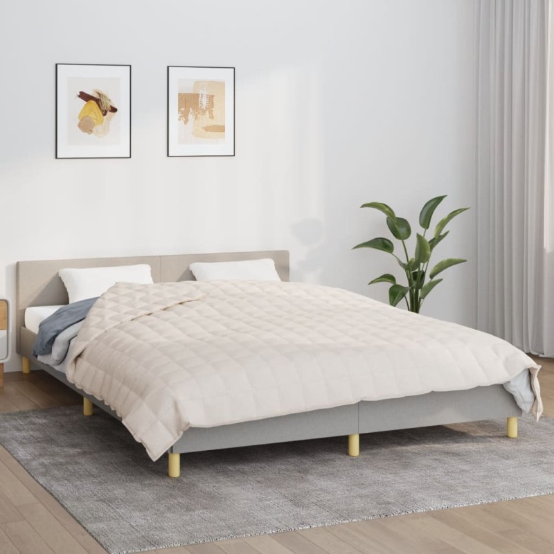 Manta pesada 15 kg 220x240 cm tecido creme-claro-Cobertores-Home Retail