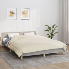 Manta pesada 11 kg 220x240 cm tecido creme-claro