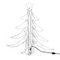 Árvore de Natal dobrável c/ LEDs 2pcs 87x87x93 cm branco quente