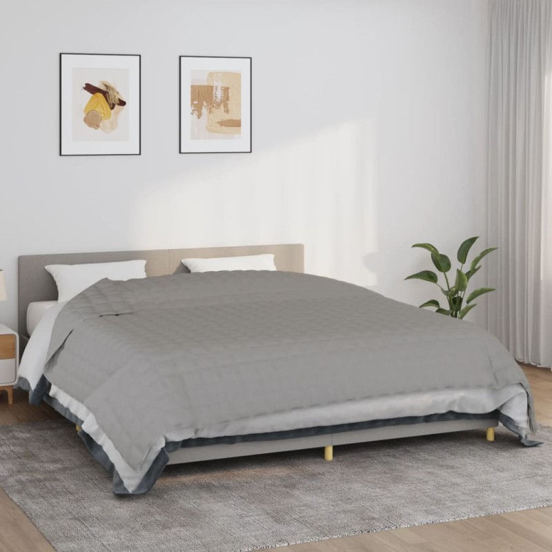 Manta pesada 11 kg 220x260 cm tecido cinzento-Cobertores-Home Retail