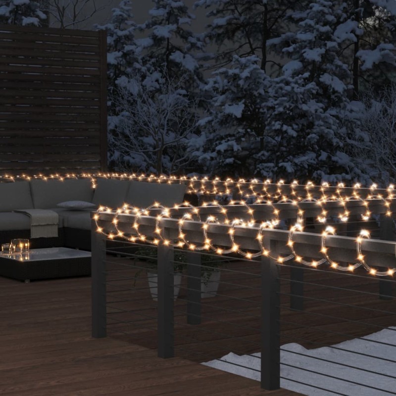 Cordão de luzes com 120 luzes LED 5 m PVC branco quente-Luzes de Natal-Home Retail