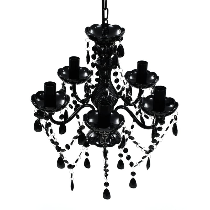 Lustre preto com 5 lâmpadas-Candelabros-Home Retail