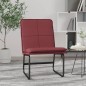 Cadeira lounge 54x75x76 cm couro artificial vermelho tinto