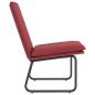 Cadeira lounge 54x75x76 cm couro artificial vermelho tinto