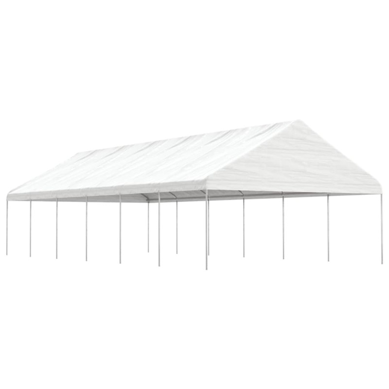 Gazebo com telhado 13,38x5,88x3,75 m polietileno branco-Toldos e gazebos-Home Retail